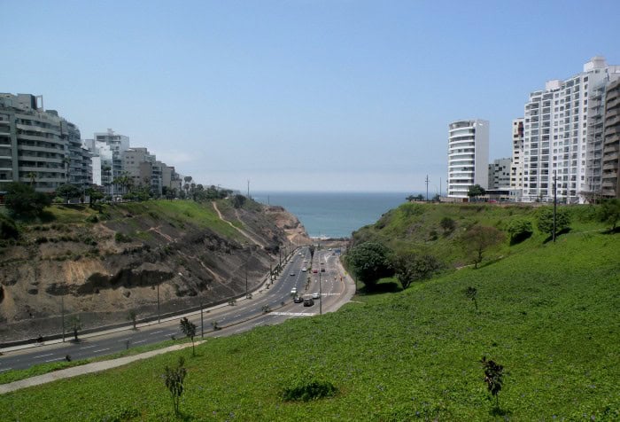 view of beach in miraflores lima